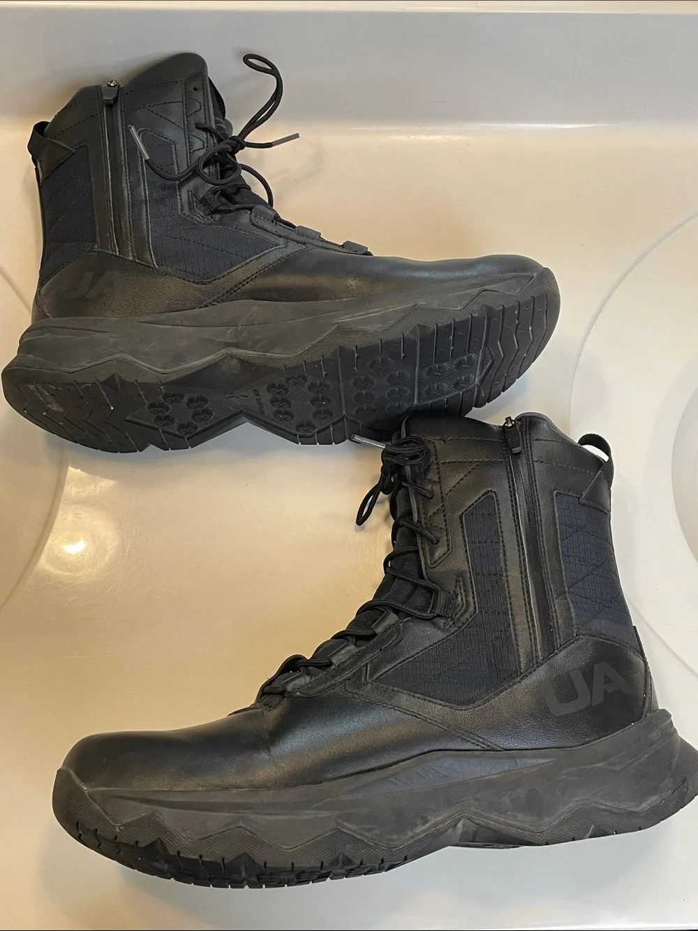 Under Armour Men's Stellar G2 Zip Waterproof Military Tactical Black Boots